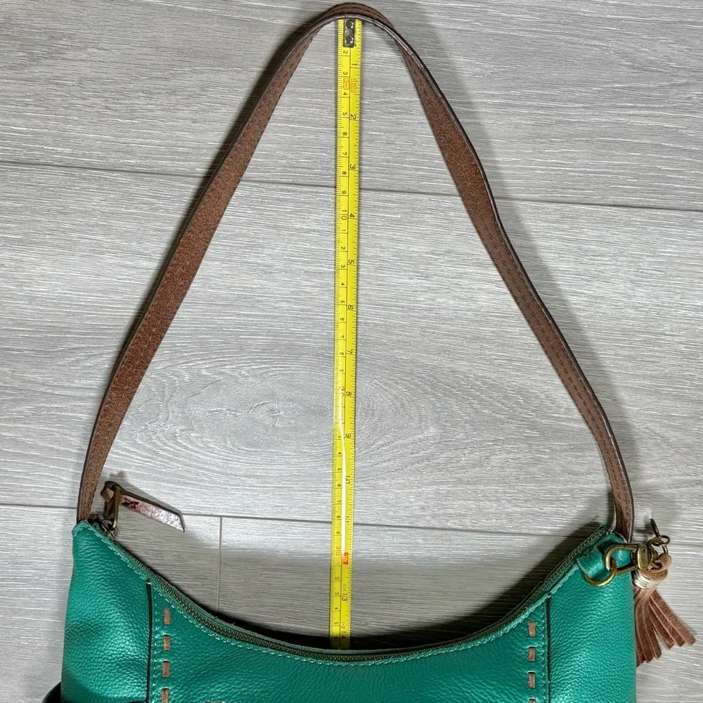 The Sak Teal and Brown Leather-Trim Shoulder Bag - Picture 8 of 12